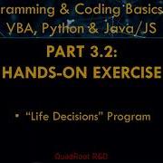Coding In 3hrs With VBA Python Java JavaScript PART3 2 Life Decisions Hands On Exercise