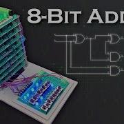 8 битный сумматор построенный на 152 транзисторах