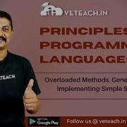 Overload Methods Generic Methods Implementing Simple Subprograms PPL JNTU K CSE B TECH