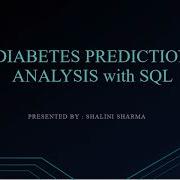 Diabetes Prediction Analysis Using SQL