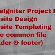 CodeIgniter Website Design Part 6 Make Common File Header Footer Design Page