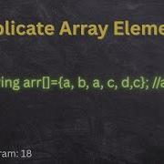 Find The Duplicate Array Elements From Given String Array Using Java Logical Program 18