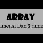 Tutorial Array Dalam Bahasa Pemrogram PHP