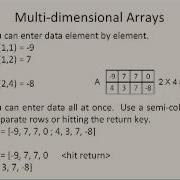 Octave Tutorial 09 2D Arrays
