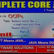 Core Java OOPs Instance Control Flow In A Single Class With Illegal Forward Reference Part 2