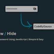 Show Hide Password In JavaScript Simple Easy Tutorial