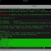 Generate PHP Web Shell Using Weevely