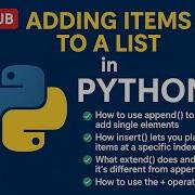 Python List Video 2 Append Extend Insert Concatenation