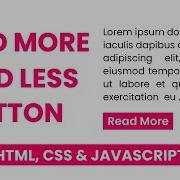Read More Read Less Button Using JQuery How To Replace Text Expand Collapse Text Jquery Css3