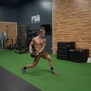 Split Stance Kettlebell Chop And Lift