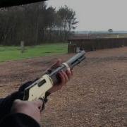 Slow Motion 44 Magnum Henry Mares Leg Shooting At Bisley UK