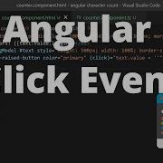 Adding An Angular Material Button With A Click Event Character Counter App