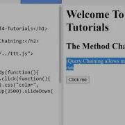Lecture 6 JQuery Chaining
