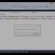 Visual Basic Net For Absolute Beginners Tutorial 1