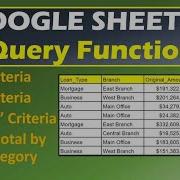 Google Sheets Query Function