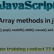 JavaScript Array Manipulation Push Pop Unshift Shift Explained