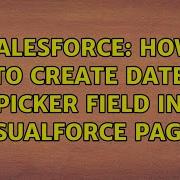 Salesforce How To Create Date Picker Field In Visualforce Page 2 Solutions