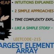Kth Largest Element In An Array Heap Sorting 2 Approaches Time Complexity Leetcode 215