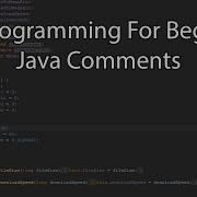 Java Programming For Beginners Java Comments