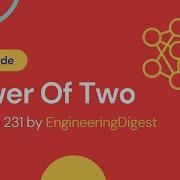 Power Of 2 Leetcode 231 Bitwise Operation