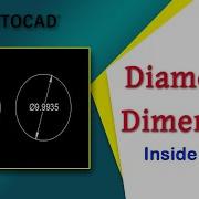 How To Create A Diameter Dimension Inside A Circle In AutoCAD
