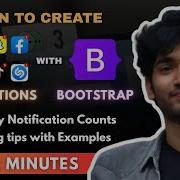 Create Notification Badges Using Bootstrap In Visual Studio Code In Just 2 Minutes Html Css Code
