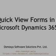 Dynamics 365 Quick View Forms