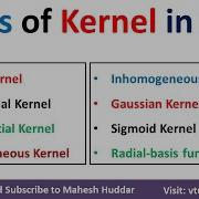 Types Of Kernel In SVM Kernels In Support Vector Machine In Machne Learning By Mahesh Huddar
