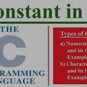 Constants In C C Programming Full Easy Explanation Constant In C Programming Latest Video