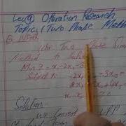 Lec 9 Operation Research Two Phase Simplex Method For Non Optimal Solution