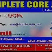 Core Java OOPs Super This Vs Super This