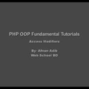 PHP OOP Fundamental 10 Access Modifiers