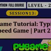 Pygame Tutorial Typing Speed Game Part 2 Python Programming