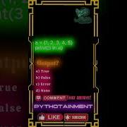 Put Your Python Knowledge To The Test Quiz 26 Shorts Ytshorts