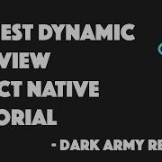 Easiest Dynamic ListView React Native Tutorial Dark Army Research