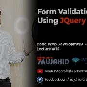 16 How To Do Form Validation Using JQuery JQuery Tutorial Bootstrap Forms Learn With Mujahid