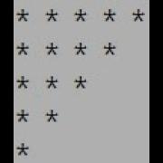 REVERSE TRIANGLE PATTERN OF STAR IN JAVA BLUEJ
