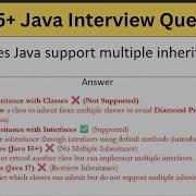 Top 75 Java Interview Questions Does Java Support Multiple Inheritance Java Javatrickyquestions