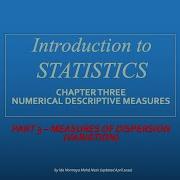 STA104 Chapter 3 Part 3 Measures Of Dispersion