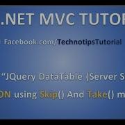 Part 49 Pagination Using Skip And Take Method JQuery DataTable Server Side
