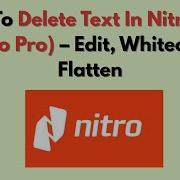 Как удалить текст в Nitro PDF Nitro Pro редактирование забеливание и выравнивание