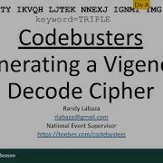 Codebusters Generating A Vigenère Decode Cipher