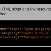 HTML SubResource Integrity