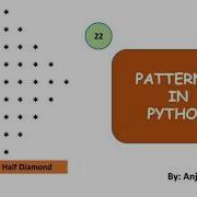 Half Diamond Pattern Patterns In Python Python Lectures