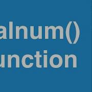 Isalnum Function C Programming Tutorial