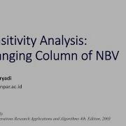 Week10 4 Sensitivity Analysis Changing The Column Of A NBV