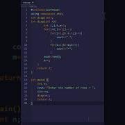C Program To Print Mirrored Right Triangle Star Pattern Using Function PWOS Shorts