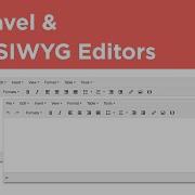 Laravel Tutorial WYSIWYG Editor Integration TinyMCE