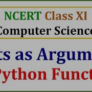 List As Argument To Functions In Python NCERT Class 11 Computer Science With Python 3