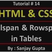14 HTML Colspan And Rowspan In Tables Using CSS Learn Programming By Sanjay Gupta